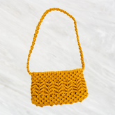 Macrame Shoulder Bag - Mustard